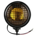 thumbnail image 2 of Headlight Universal Motorcycle Headlight Amber Lens Retro Round Lamp W/Grill Guard 120W 6in, 2 of 8