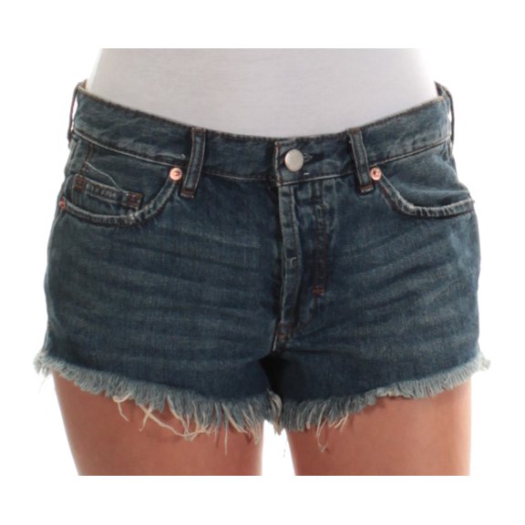 WE THE FREE $68 Womens New 1107 Blue Frayed Casual Short 26 Waist B B