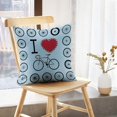 thumbnail image 5 of LALILO Throw Pillow Covers I Love Bicycle With Wheel Bicycle Love Cushion Cover 18" x 18", 2 Pack, 5 of 6