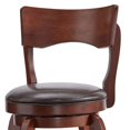 thumbnail image 5 of Weston Home McAllister Swivel 24" Wood Counter Stool, Brown Faux Leather, 5 of 5