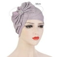 thumbnail image 5 of 6 Colors Women Turban, Fashion Elastic Bow Headwrap Cap for Daily Wear 1Pc, 5 of 8