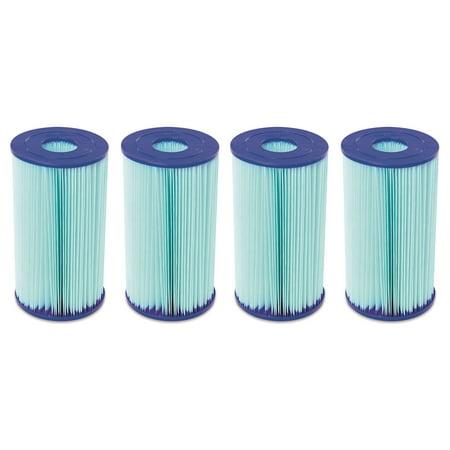 Bestway Flowclear Antimicrobial Type IV Type B Pool Filter Cartridge (4 (Best Way To Clean Plastic Lenses)