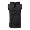 thumbnail image 4 of Men's Tank Tops Summer Fashion Thin Casual Hooded Solid Color Round Neck Loose Fit Shirt Sleeveless Tank Tops Workout Gym Shirts, 4 of 6