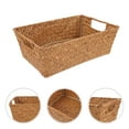 thumbnail image 3 of Seagrass Woven Rectangle Basket Hand Woven Basket Desktop Woven Storage Basket, 3 of 5