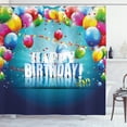 thumbnail image 1 of Ambesonne Birthday Shower Curtain, Surprise Party 3D Text, 69"Wx84"L, Multicolor, 1 of 3