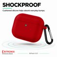 thumbnail image 3 of Entronix Silicone Case for AirPods 5 / 4, Slim Protective Cover with Carabiner, Red, 3 of 7