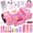 Pink, variant on JoyStone 62Pcs Kids Washable Makeup Kit Make Up Set, Pretend Vanity Set with Makeup Case Birthday Toys for Girls 3-12 Year Old Kids