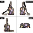 thumbnail image 7 of FORMRS Womens Crossbody Sling Bag Travel Daypack Shoulder Chest Backpack, Yellow Halloween Ghosts, 7 of 7