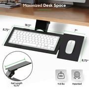 Ergonomic Under Desk Keyboard Tray – Adjustable Height & Tilt Keyboard Drawer with 360° Swivel, Slide-Out Track, and Adjustable Mouse Pad