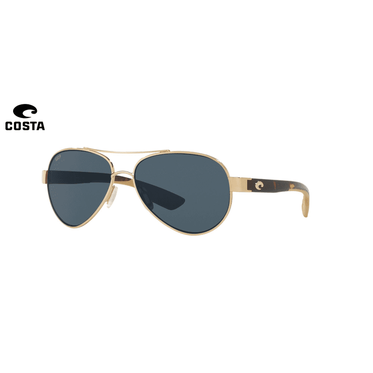 Costa Del Mar Women's Loreto Polarized Aviator Sunglasses, Golden