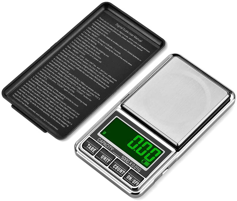 100gx0.01g Mini Digital Weighing Pocket Scale Electronic Smart Scale Calibration 