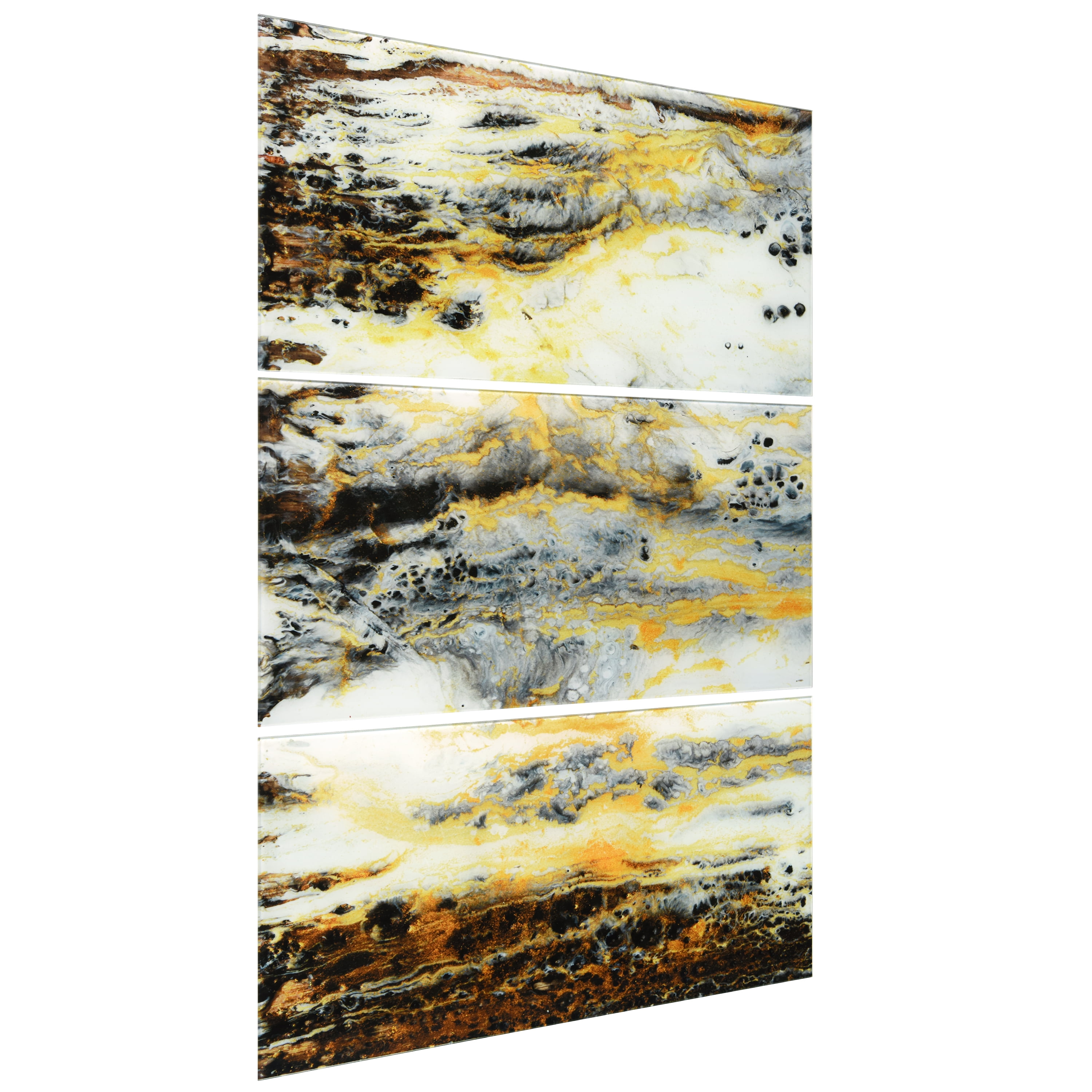 Granite I ABC 36 in x 72 in Mixed Media Art, by Empire Art 3 Count