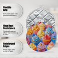thumbnail image 3 of 2 PCS Pot Holders for Kitchen,Potholders Sets with Hook for Oven,Cooking,Baking,Colorful Array Of Cupcakes In Pastel - Hued Setting, 3 of 7
