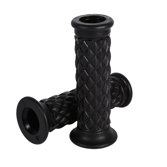 1 Pair of 7/8 in / 22mm Universal Rubber Motorcycle Handlebar Hand Grips Bar End Hot Black Replacement Part for Dirt Bikes, Scooters, and ATVs (Length: 12.4 cm / 4.9 inches, Durable Non-Slip)