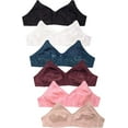 thumbnail image 1 of 6 Pieces Wireless Lace Full Cup 3-Hooks No Padding Wire Free Bra (42D), 1 of 3