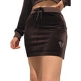 thumbnail image 2 of Txlixc Conjunto casual de 2 piezas para mujer, manga larga con patrón de corazón de diamantes de imitación, sudadera corta con capucha y falda Txlixc  Estilo de ocio, 2 of 9