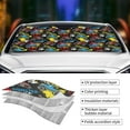 thumbnail image 5 of Bingfone Monster Car Car Windshield Sun Shade Protector Keep Your Vehicle Cool Sun Shield Visor Cover Foldable-Small, 5 of 9