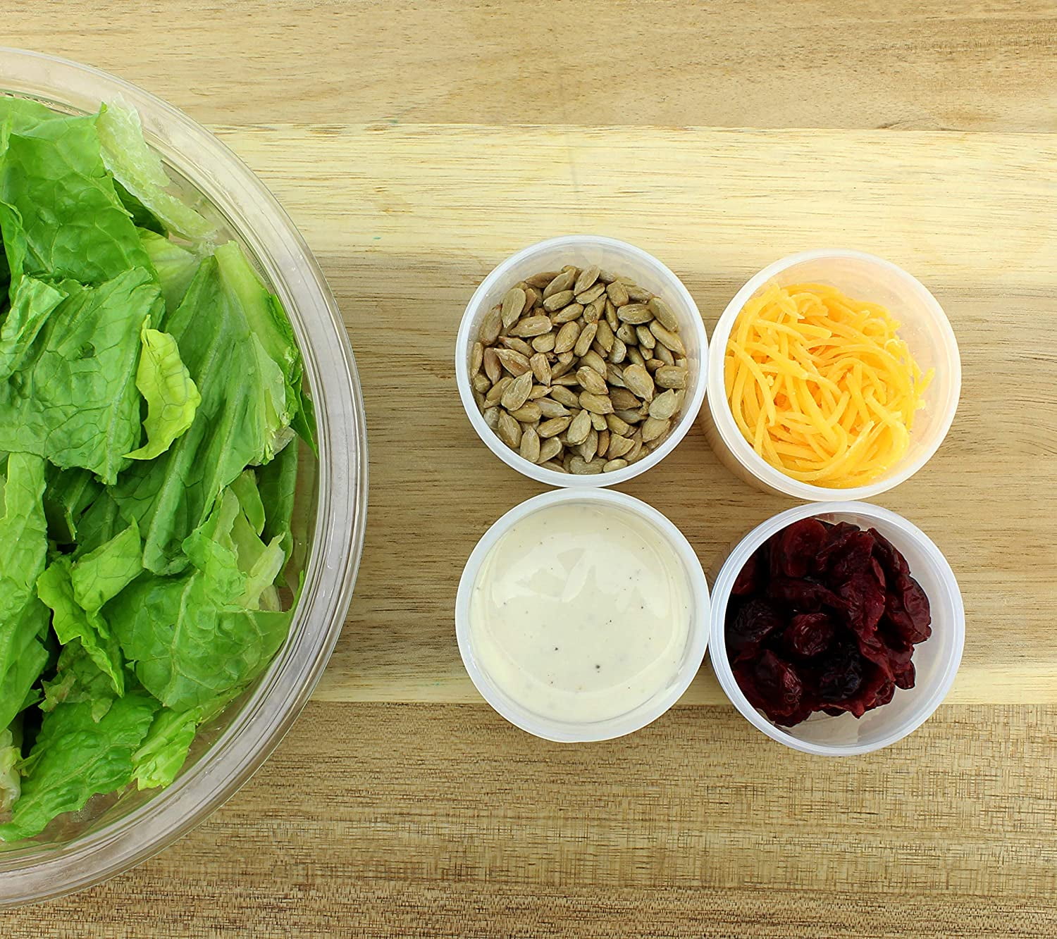 Salad Dressing Container To Go: LOPNUR 6 Pack 1.7 oz Reusable Condimen