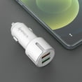 thumbnail image 7 of Ampker Car Charger for Cricket Vision Plus (30W Fast Charging 2.4A/Quick Charge 3.0 Dual USB Ports) - White, 7 of 7