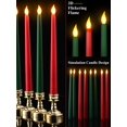 thumbnail image 3 of Candelabro LED cónico sin llama, 11 pulgadas, 48 piezas (rojo/verde), 3 of 7