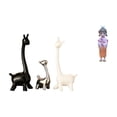 thumbnail image 1 of Estatua De Geisha Y Jirafa De Cerámica Moderna, Centro De Mesa Creativo, Muñeca Kimono Asiática, Figura Para Escritorio, Oficina, Dormitorio, Estantería, Decoración, 1 of 8