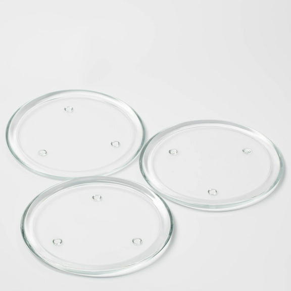 Richland Round Glass Pillar Plate 8" Set of 8