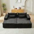thumbnail image 3 of 87" Oversized Plush Sectional Chaise, No Assembly Reclining Sleeper Sofa, 3 of 6