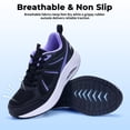 thumbnail image 6 of AOV Women Wide Walking Shoes with Arch Support Tennis Sneakers for All-day Comfort Size 10 BlackPurple, 6 of 6