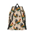 thumbnail image 2 of Honeii Rooster Print Canvas College Laptop Backpack, Durable Rucksack Travel Notebook Bag School Backpack Book Bag for Men Women-Medium, 2 of 7