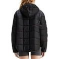 thumbnail image 6 of Women's Oversized Hooded Puffer Jacket Hooded Oversized Lightweight Quilted Jacket Winter Warm Padded Coat Warm Lightweight Padded Dolman Hoodies, 6 of 8