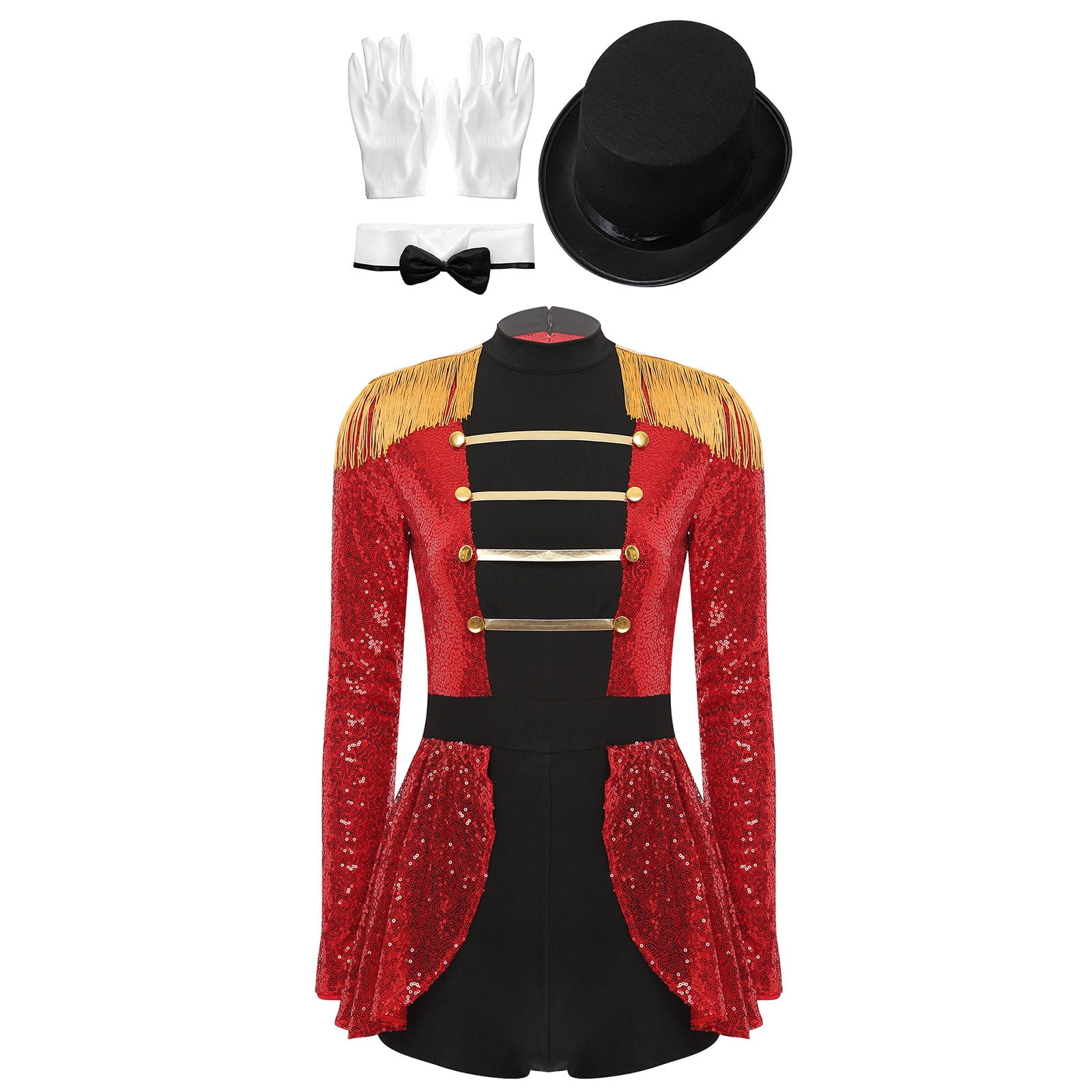 Fun World Damen Geistergesicht Kostüm - Blutiges Bling Mit Maske & Kleid