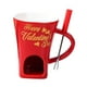 thumbnail image 5 of Chocolate Fondue Taza de Fondue de Chocolate con Tenedor Taza para Derretir Queso y Caramelos Olla Cerámica Apta para Tapas Españolas Picnic Bodas Rojo, 5 of 8