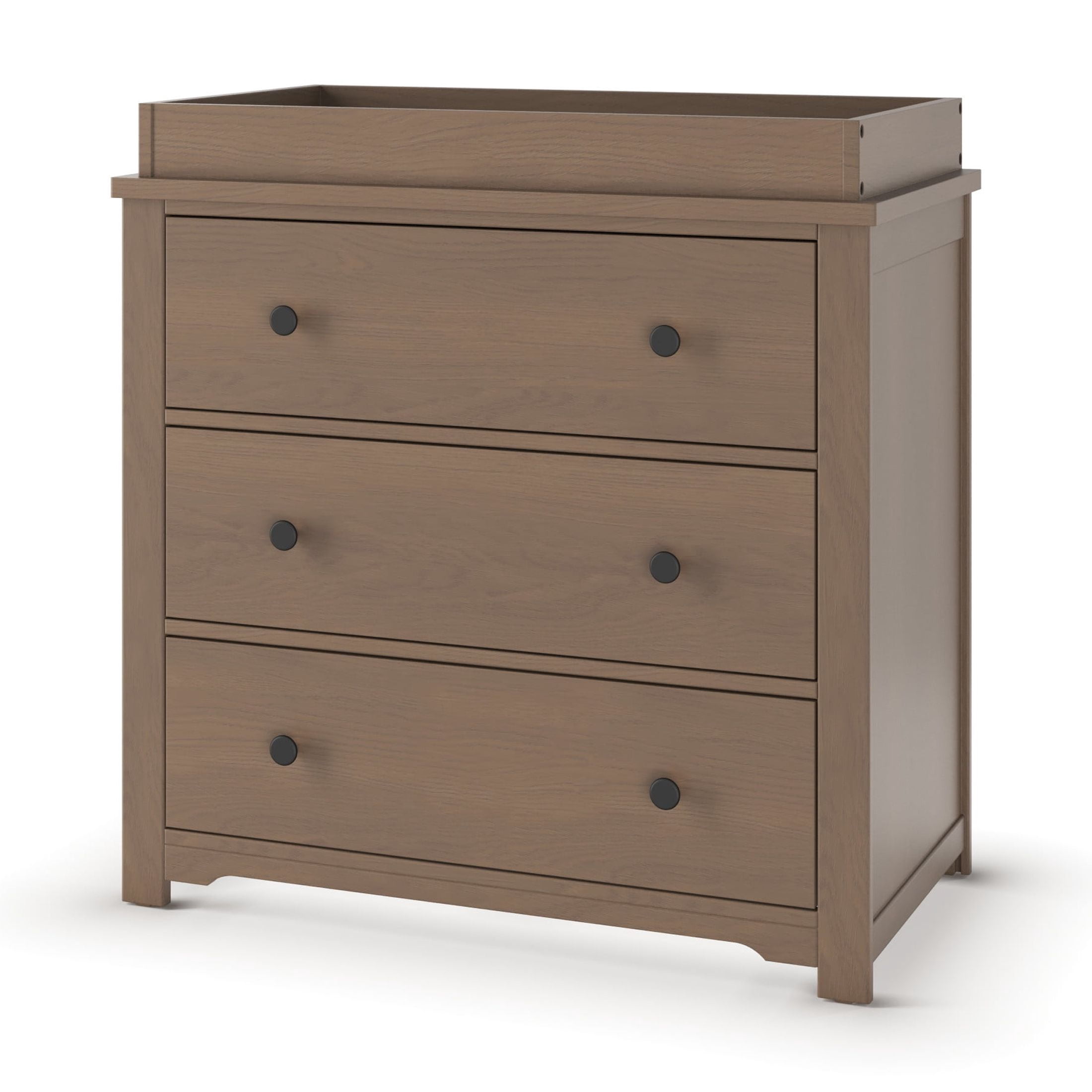 Child Craft Hampton Toddler Bed and Dresser Bedroom Set, Pine Wood Construction, Dusty Heather, 2-Piece