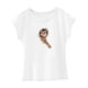 thumbnail image 4 of Camiseta para mujer de verano con cuello redondo para ir de compras, viajes, caminar, uso diario SG, 4 of 7