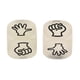 thumbnail image 4 of 2 piezas divertidos dados piedra-papel-tijeras para de de dados para D&D RPG, 4 of 7