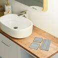 thumbnail image 2 of BUYISI 3Pcs Water Absorbing Stone Tray Diatomite Coasters Drying Tray For Sink Bathroom Counter Vanity Mat Kitchen Sponge Holder Gray, 2 of 5