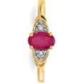 thumbnail image 5 of 14k Yellow Gold Diamond & Ruby Ring, 5 of 5