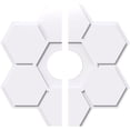 thumbnail image 1 of Ekena Millwork CMP18DY2-04000 18 in. OD x 4 in. ID Square Daisy Architectural Grade PVC Contemporary Ceiling Medallion - 2 Piece, 1 of 3