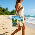 thumbnail image 6 of Guodhu waterproof and sandproof beach bags,Large Canvas Beach Tote Bag for Women with Rope Handle, Waterproof Sandproof Summer Travel Bag for Vacation Pool Gym,travel beach bag(B), 6 of 6