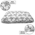 thumbnail image 3 of Turtle Pet Bed, Illustration of Oriental Pencil Drawn Animal with Floral Details, Chew Resistant Pad for Dogs and Cats Cushion with Removable Cover, 24" x 39", Charcoal Grey White, by Ambesonne, 3 of 4