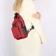 thumbnail image 4 of Bolsa cruzable ajustable roja, bolso convertible de hombro para el pecho con múltiples bolsillos, mochila multifuncional doble, bolso de hombro para ocio, tela de Oxford, mujeres, 4 of 6