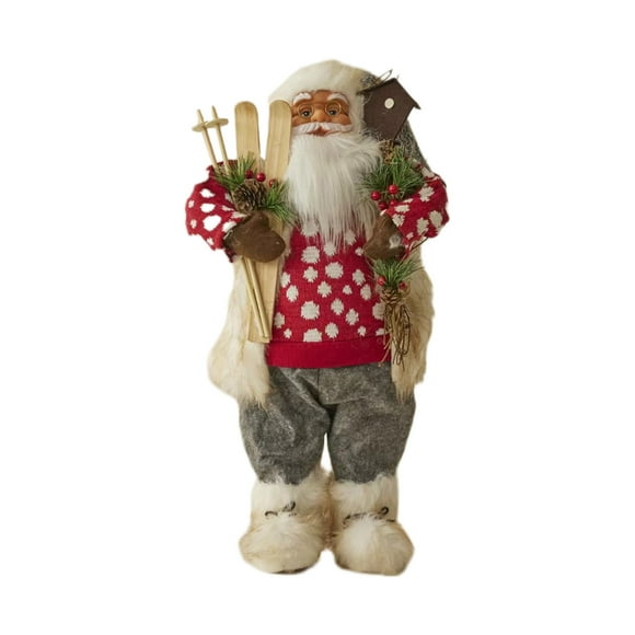 Poupée du Père Noël de 12 Pouces, Figurine du Père Noël Debout, Décorations de Noël Colorées, Cadeau pour la Déco des Fêtes