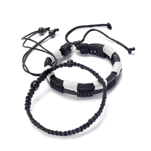 Rogue Accessories Men's 2-Pc. Missoula Bracelet (One Size Fits All, Black)