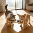 thumbnail image 4 of Elevated Dog Bowls Adjustable Raised Dog Bowl Stand For Small Size Dogs And Cats Adjustable Tilt Angle Pet Bowls With 2 Stainless Steel Bowls, 4 of 7