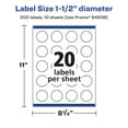 thumbnail image 6 of Avery Matte Clear Round Labels, 1-1/2" Diameter, 200 Total, 6 of 10
