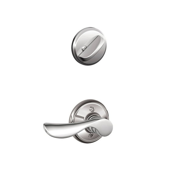 Schlage F Series Champagne Single Cylinder Interior Pack with Round Rosette