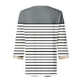 thumbnail image 5 of YUGYXL 3/4 Sleeve Tops for Women V Neck Loose Fit Boho Shirts Lace Printed Casual Spring Summer Fashion Gray M, 5 of 5
