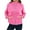 Pink, variant on Women Long Sleeved Solid Color Hooded Zipper Hoodies Sport Casual Jacket with Kangaroo Pocket