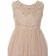 thumbnail image 4 of Little Girls Dress Sleeveless Lace Pageant Party Girl Dresses Ivory 6 (C50C36C), 4 of 5