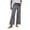 Dark Gray, variant on Women's Cotton Linen Pants, High Waist Elastic Waist Straight Leg Pants, Casual Work Pants with 4 Pockets, Office Trousers for Daily Wear, Business Casual and Professional Outfits-Gray